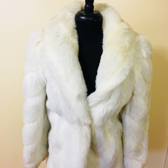 jordache white fur coat
